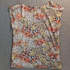 Loft floral short sleeve blouse